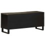 Mueble de TV madera maciza de mango negro 105x33x46 cm de , Almacenamiento para CD y DVD - Ref: Foro24-4017698, Precio: 114,9...