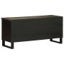 Mueble de TV madera maciza de mango negro 100x33x46 cm de , Almacenamiento para CD y DVD - Ref: Foro24-4017700, Precio: 94,57...