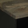 Mueble de TV madera maciza de mango negro 100x33x46 cm de , Almacenamiento para CD y DVD - Ref: Foro24-4017700, Precio: 94,57...