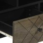 Mueble de TV madera maciza de mango negro 100x33x46 cm de , Almacenamiento para CD y DVD - Ref: Foro24-4017700, Precio: 94,57...