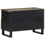 Mueble de TV madera maciza de mango negro 70x33x46 cm de , Almacenamiento para CD y DVD - Ref: Foro24-4017685, Precio: 88,00 ...