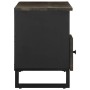 Mueble de TV madera maciza de mango negro 100x33x46 cm de , Almacenamiento para CD y DVD - Ref: Foro24-4017702, Precio: 113,1...