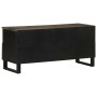 Mueble de TV madera maciza de mango negro 100x33x46 cm de , Almacenamiento para CD y DVD - Ref: Foro24-4017702, Precio: 113,1...