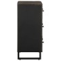 Aparador negro 60x33x75 cm madera maciza mango de , Taquillas y armarios de almacenamiento - Ref: Foro24-4017687, Precio: 122...