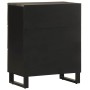 Aparador negro 60x33x75 cm madera maciza mango de , Taquillas y armarios de almacenamiento - Ref: Foro24-4017687, Precio: 122...