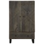 Aparador alto madera maciza de mango negro 60x33x100 cm de , Almacenamiento para CD y DVD - Ref: Foro24-4017714, Precio: 137,...