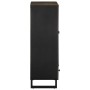 Aparador alto madera maciza de mango negro 60x33x100 cm de , Almacenamiento para CD y DVD - Ref: Foro24-4017714, Precio: 137,...