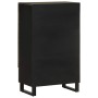 Aparador alto madera maciza de mango negro 60x33x100 cm de , Almacenamiento para CD y DVD - Ref: Foro24-4017714, Precio: 137,...