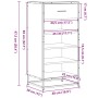 Mueble zapatero madera contrachapada roble sonoma 48x38x97,5 cm de , Zapateros y organizadores de calzado - Ref: Foro24-84921...