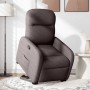 Sillón reclinable elevable tela marrón oscuro de , Sillones - Ref: Foro24-3302977, Precio: 265,01 €, Descuento: %