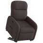Sillón reclinable elevable tela marrón oscuro de , Sillones - Ref: Foro24-3302977, Precio: 265,01 €, Descuento: %
