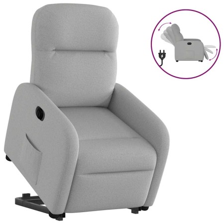 Sillón eléctrico reclinable elevable de tela gris nube de , Sillones - Ref: Foro24-3303001, Precio: 292,17 €, Descuento: %