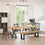 Banco comedor NOAIN patas forma U madera maciza pino de , Bancos de comedor y cocina - Ref: Foro24-4100050, Precio: 171,37 €,...