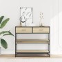 Mesa consola de madera de ingeniería roble Sonoma 90x35x80 cm de , Mesas auxiliares - Ref: Foro24-849180, Precio: 84,69 €, De...