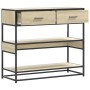 Mesa consola de madera de ingeniería roble Sonoma 90x35x80 cm de , Mesas auxiliares - Ref: Foro24-849180, Precio: 84,69 €, De...