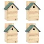 Casa para pájaros 4 unidades madera de abeto 23x19x33 cm de vidaXL, Pajareras - Ref: Foro24-47248, Precio: 61,23 €, Descuento: %