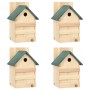 Casa para pájaros 4 unidades madera de abeto 23x19x33 cm de vidaXL, Pajareras - Ref: Foro24-47248, Precio: 62,02 €, Descuento: %