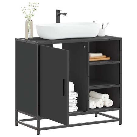 Mueble baño para lavabo madera ingeniería negro 65 x 33 x 60 cm de , Muebles de baño - Ref: Foro24-849284, Precio: 81,12 €, D...