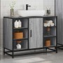 Armario lavabo baño madera ingeniería gris Sonoma 80x33x60 cm de , Muebles de baño - Ref: Foro24-849292, Precio: 74,67 €, Des...