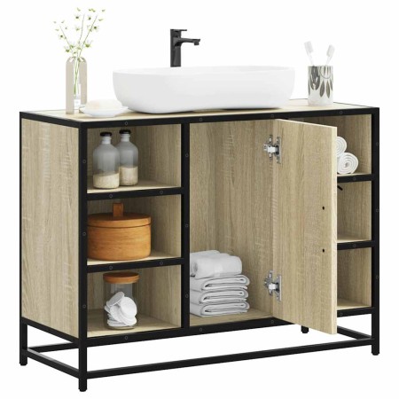 Armario lavabo baño madera ingeniería roble Sonoma 80x33x60 cm de , Muebles de baño - Ref: Foro24-849290, Precio: 78,27 €, De...