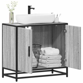 Mueble lavabo baño madera contrachapada sonoma gris 65x33x60 cm de , Muebles de baño - Ref: Foro24-849267, Precio: 64,35 €, D...