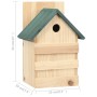 Casa para pájaros 4 unidades madera de abeto 23x19x33 cm de vidaXL, Pajareras - Ref: Foro24-47248, Precio: 62,02 €, Descuento: %