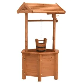Fir wood well-shaped planter 40x40x84 cm by vidaXL, Lawn Ornaments and Garden Sculptures - Ref: Foro24-47238, Price: 90,73 €,...