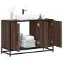 Armario lavabo baño madera ingeniería roble marrón 90x33x60 cm de , Muebles de baño - Ref: Foro24-849273, Precio: 85,31 €, De...