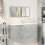 Armario de baño con espejo madera de ingeniería gris hormigón de , Muebles de baño - Ref: Foro24-856380, Precio: 81,05 €, Des...