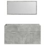 Armario de baño con espejo madera de ingeniería gris hormigón de , Muebles de baño - Ref: Foro24-856380, Precio: 81,05 €, Des...