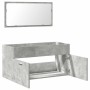 Armario de baño con espejo madera de ingeniería gris hormigón de , Muebles de baño - Ref: Foro24-856380, Precio: 81,05 €, Des...