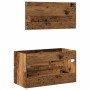 Mueble de baño con espejo de madera antigua madera ingeniería de , Muebles de baño - Ref: Foro24-856377, Precio: 88,74 €, Des...