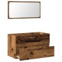 Mueble de baño con espejo de madera antigua madera ingeniería de , Muebles de baño - Ref: Foro24-856377, Precio: 88,74 €, Des...