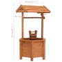 Jardinera en forma de pozo madera de abeto 40x40x84 cm de vidaXL, Adornos para césped y esculturas para jardín - Ref: Foro24-...