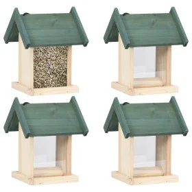 Bird feeders 4 units fir wood by vidaXL, Bird feeders - Ref: Foro24-47233, Price: 28,82 €, Discount: %