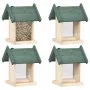 Comederos para pájaros 4 unidades madera de abeto de vidaXL, Comederos para pájaros - Ref: Foro24-47233, Precio: 28,82 €, Des...
