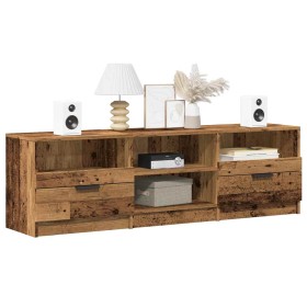 Mueble de TV madera ingeniería madera envejecida 150x33,5x45cm de , Muebles TV - Ref: Foro24-856852, Precio: 98,14 €, Descuen...