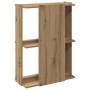 Librería 3 niveles madera ingeniería roble artesanal 60x30x80cm de , Librerías y estanterías - Ref: Foro24-860264, Precio: 42...