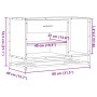 Banco zapatero madera de ingeniería gris sonoma 80x40x53,5 cm de , Bancos para recibidores y almacenamiento - Ref: Foro24-849...