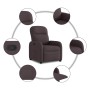 Sillón reclinable de tela marrón oscuro de , Sillones - Ref: Foro24-4015527, Precio: 178,16 €, Descuento: %