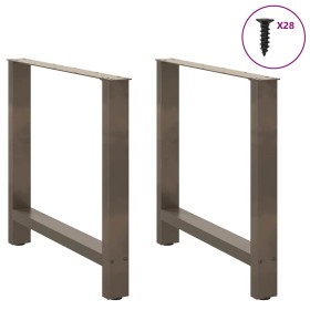 Patas para mesa de centro de acero natural 2 uds 70x(72-73) cm de , Patas para mesas - Ref: Foro24-4013311, Precio: 91,00 €, ...