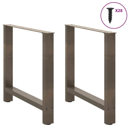 Patas para mesa de centro de acero natural 2 uds 70x(72-73) cm de , Patas para mesas - Ref: Foro24-4013311, Precio: 91,00 €, ...