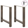 Patas para mesa de centro de acero natural 2 uds 70x(72-73) cm de , Patas para mesas - Ref: Foro24-4013311, Precio: 91,00 €, ...