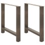 Patas para mesa de centro de acero natural 2 uds 70x(72-73) cm de , Patas para mesas - Ref: Foro24-4013311, Precio: 91,00 €, ...