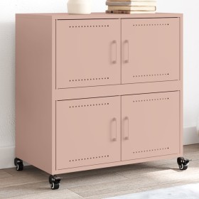 Aparador de acero laminado en frío rosa 68,5x39x72 cm de , Aparadores - Ref: Foro24-846651, Precio: 105,95 €, Descuento: %