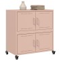 Aparador de acero laminado en frío rosa 68,5x39x72 cm de , Aparadores - Ref: Foro24-846651, Precio: 105,95 €, Descuento: %
