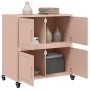 Aparador de acero laminado en frío rosa 68,5x39x72 cm de , Aparadores - Ref: Foro24-846651, Precio: 105,95 €, Descuento: %