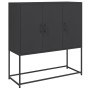 Aparador de acero negro 100,5x39x107 cm de , Aparadores - Ref: Foro24-846536, Precio: 103,89 €, Descuento: %