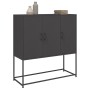 Aparador de acero negro 100,5x39x107 cm de , Aparadores - Ref: Foro24-846536, Precio: 103,89 €, Descuento: %