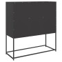 Aparador de acero negro 100,5x39x107 cm de , Aparadores - Ref: Foro24-846536, Precio: 103,89 €, Descuento: %